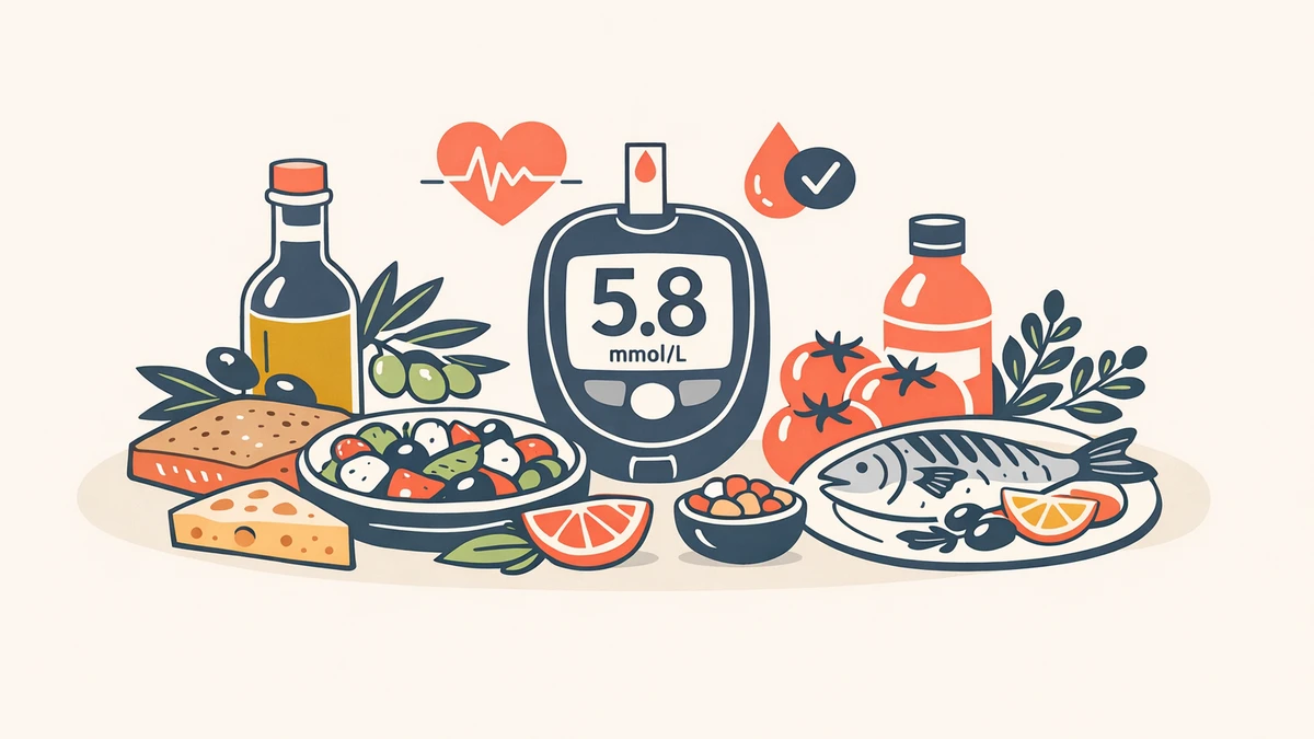 Illustration representing clinical nutrition and blood sugar management