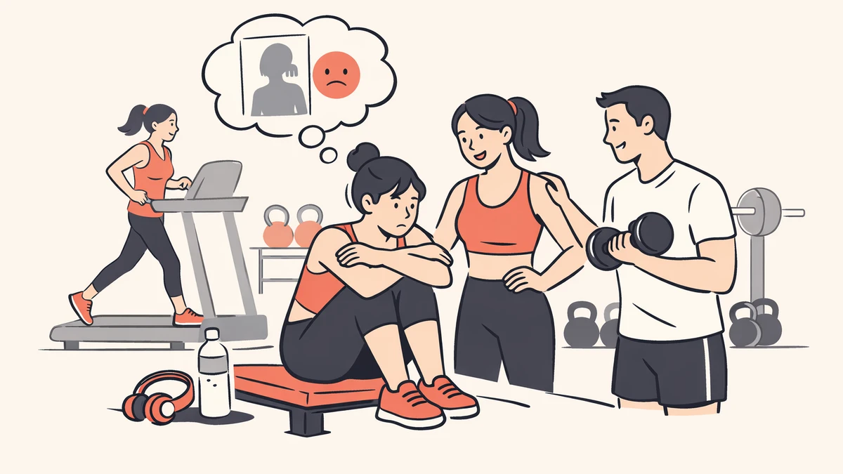 Illustration representing confidence and gym fitness