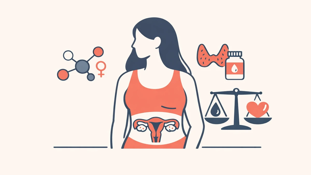 Illustration representing hormone balance for PCOS nutrition