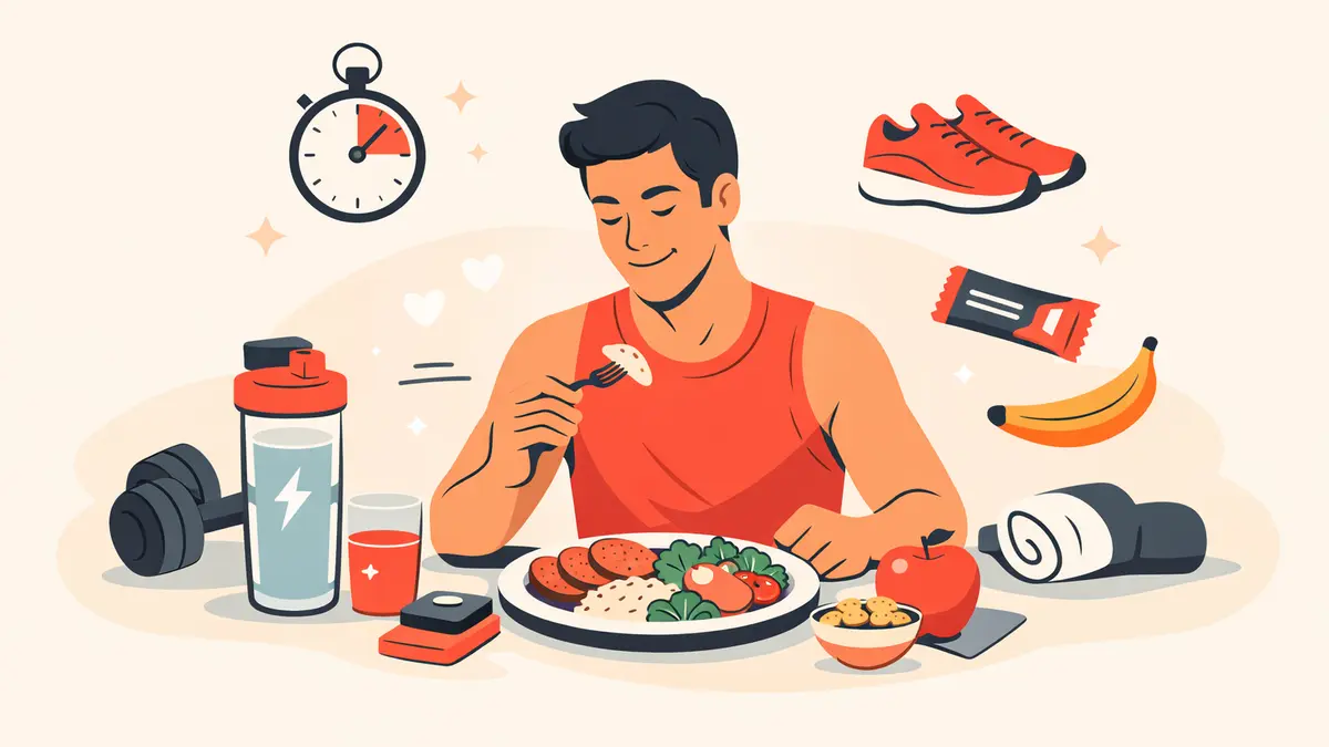Illustration of sports nutrition and athletic performance