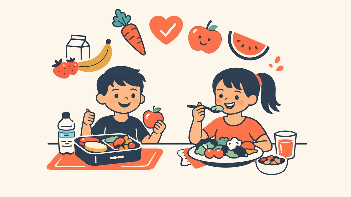 Child sharing a meal with family
