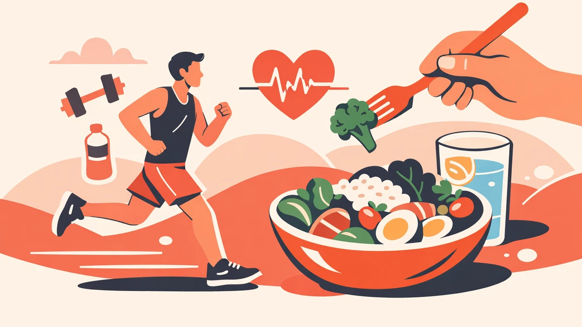 Athlete fueling performance with balanced meals